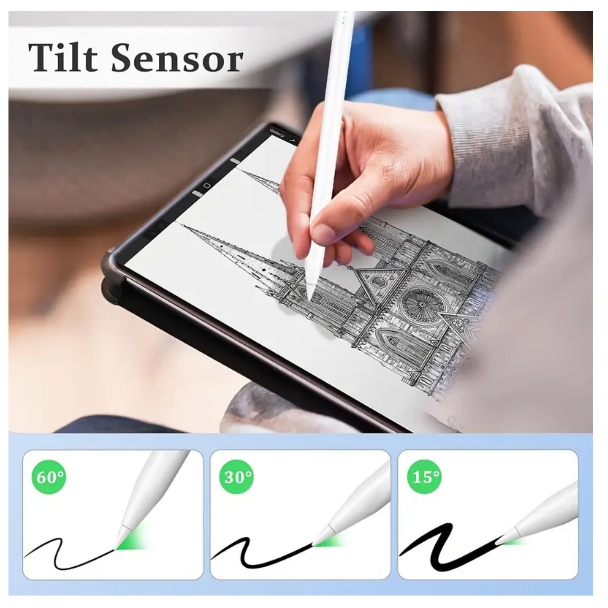 Capacitive Stylus Pen for iOS/Android Devices - High-Precision Rechargeable Touchscreen Pen for iPad, iPhone, Samsung Galaxy, Tablets & Laptops