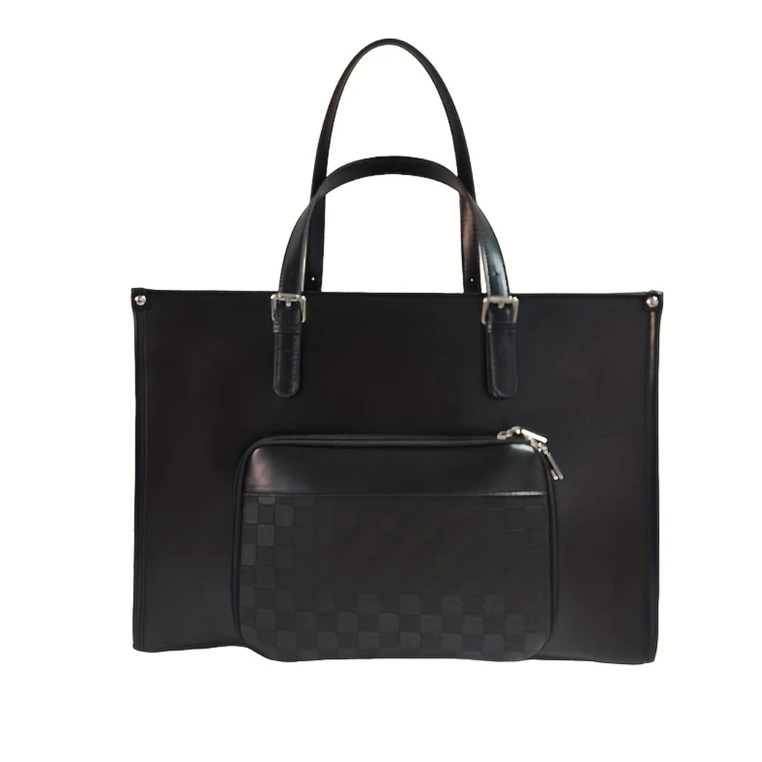 LuxTote™ – Women's PU Leather Laptop Tote Bag (Fits up to 15.6")