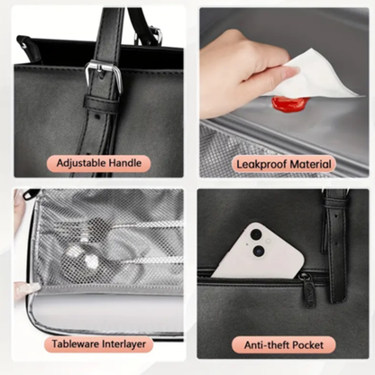 LuxTote™ – Women's PU Leather Laptop Tote Bag (Fits up to 15.6")