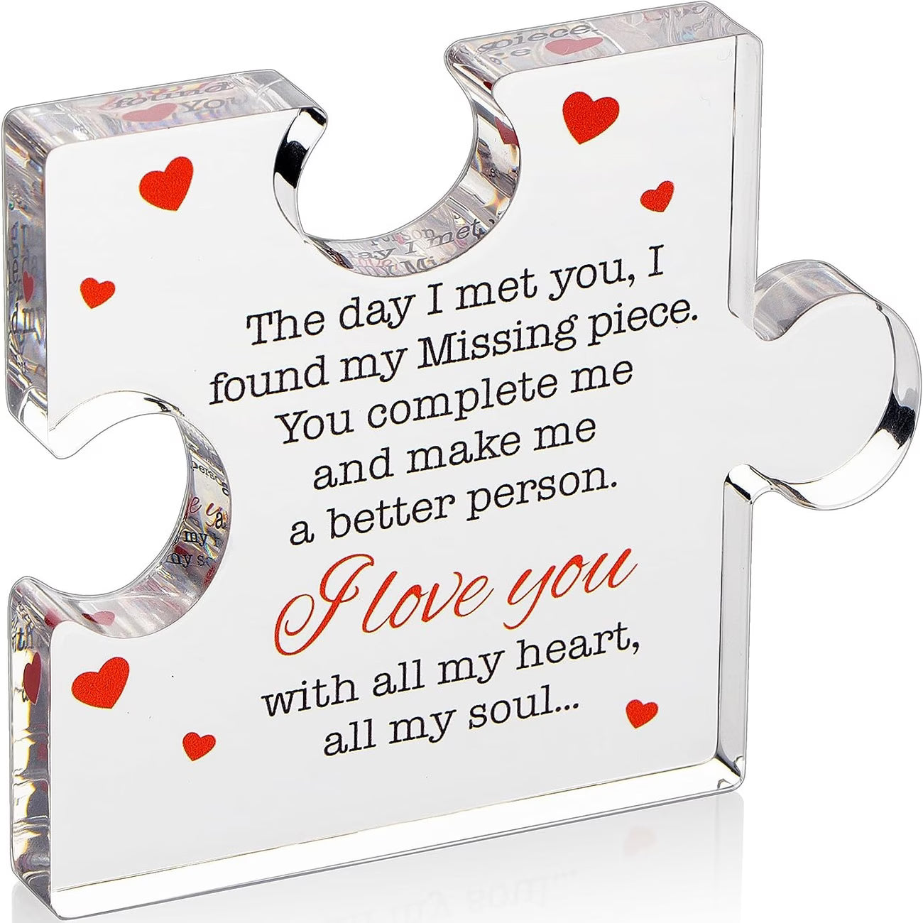 2D Acrylic Love Message Puzzle I Love You