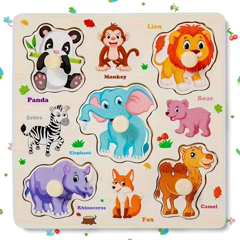 STEM Wooden Matching Puzzle Board for Kids