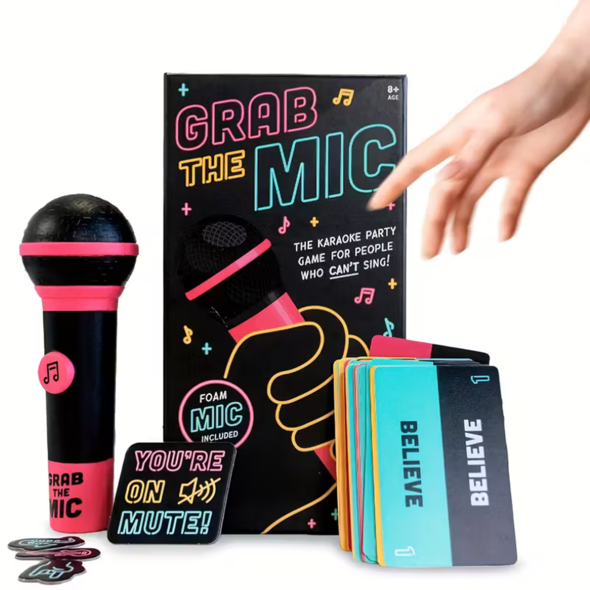 Grab the Mic Game – Fun Family & Party Lyrics Challenge for 2–10 Players (Includes 250 Cards)