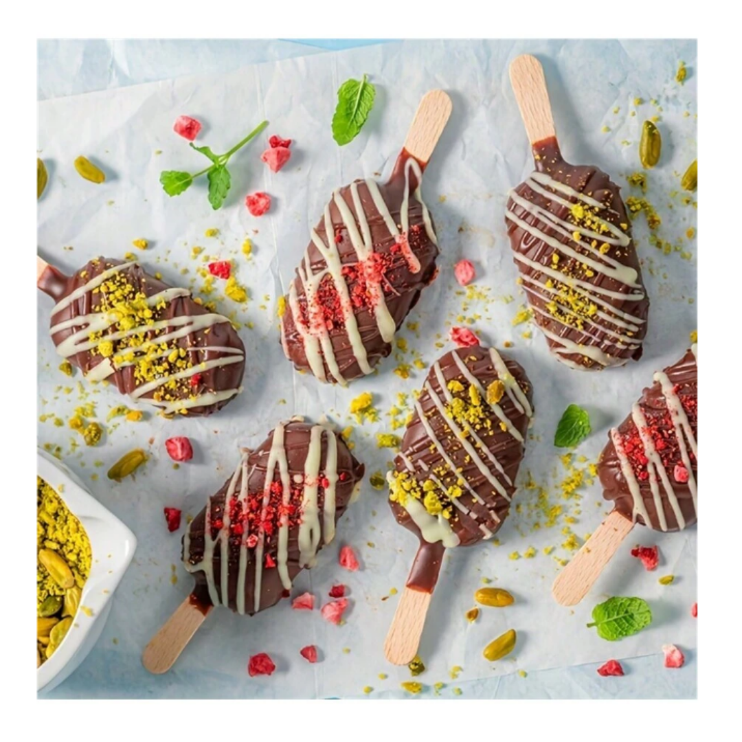 Large Popsicle Molds & Sticks – Standard Size 4-Cavity Silicone Ice Pop Molds for Cakesicles, Cake Pops, Ice Cream, Candy – Durable & Easy Release (Copy)