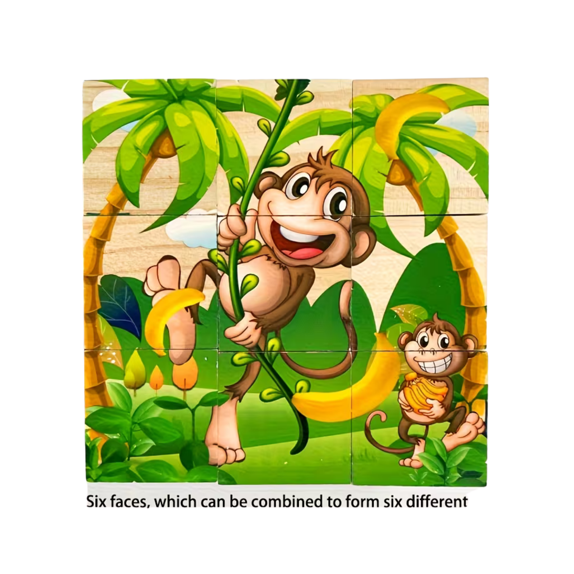 Wooden Cube Matching Puzzle for Kids