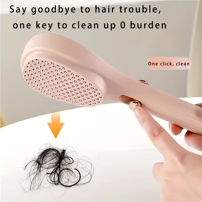 360° Surrounding Comb Teeth Hair Brush Anti static Portable Extendable Hair Comb Scalp Massager Curl Cleaning Tool Gift for All Hair Types