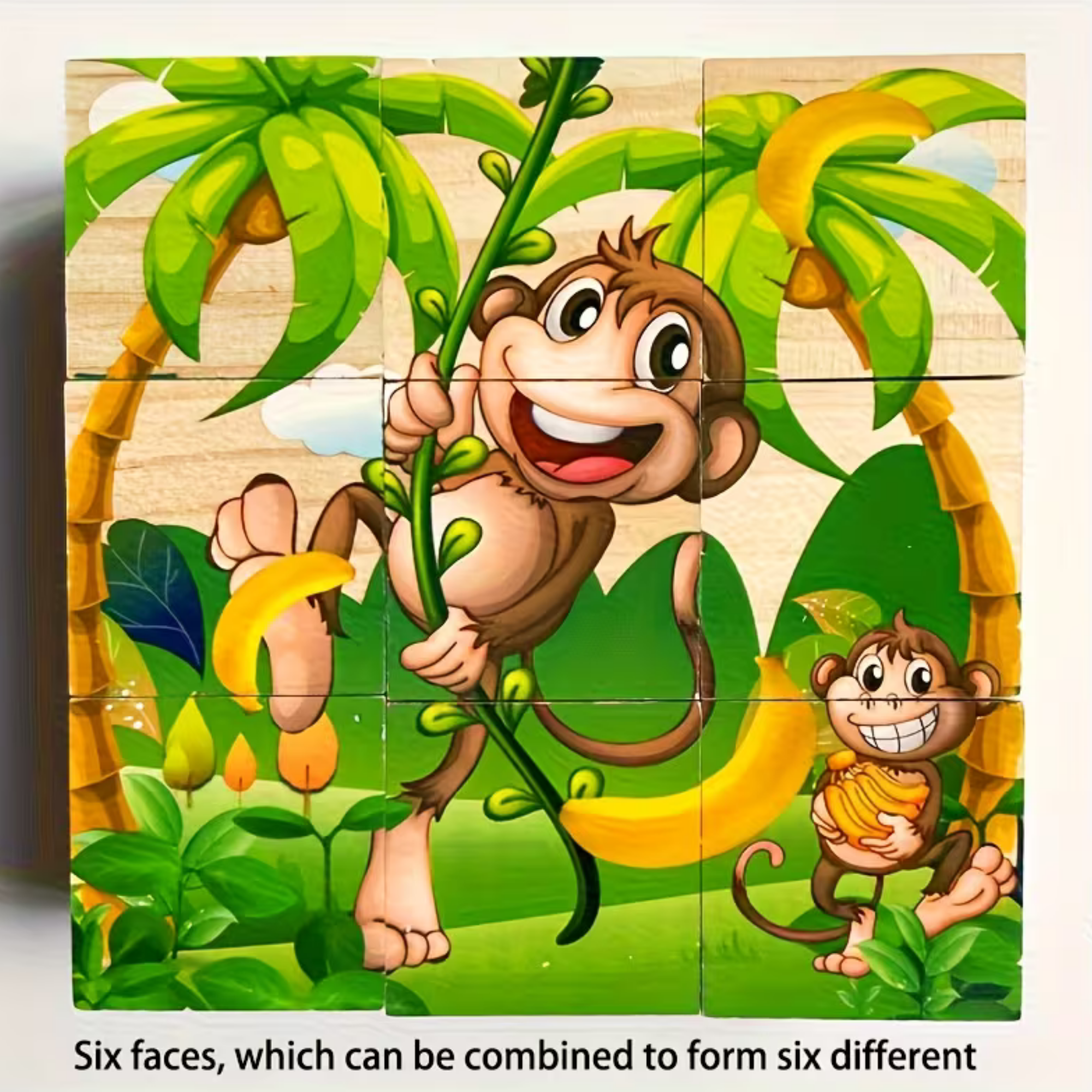Wooden Cube Matching Puzzle for Kids