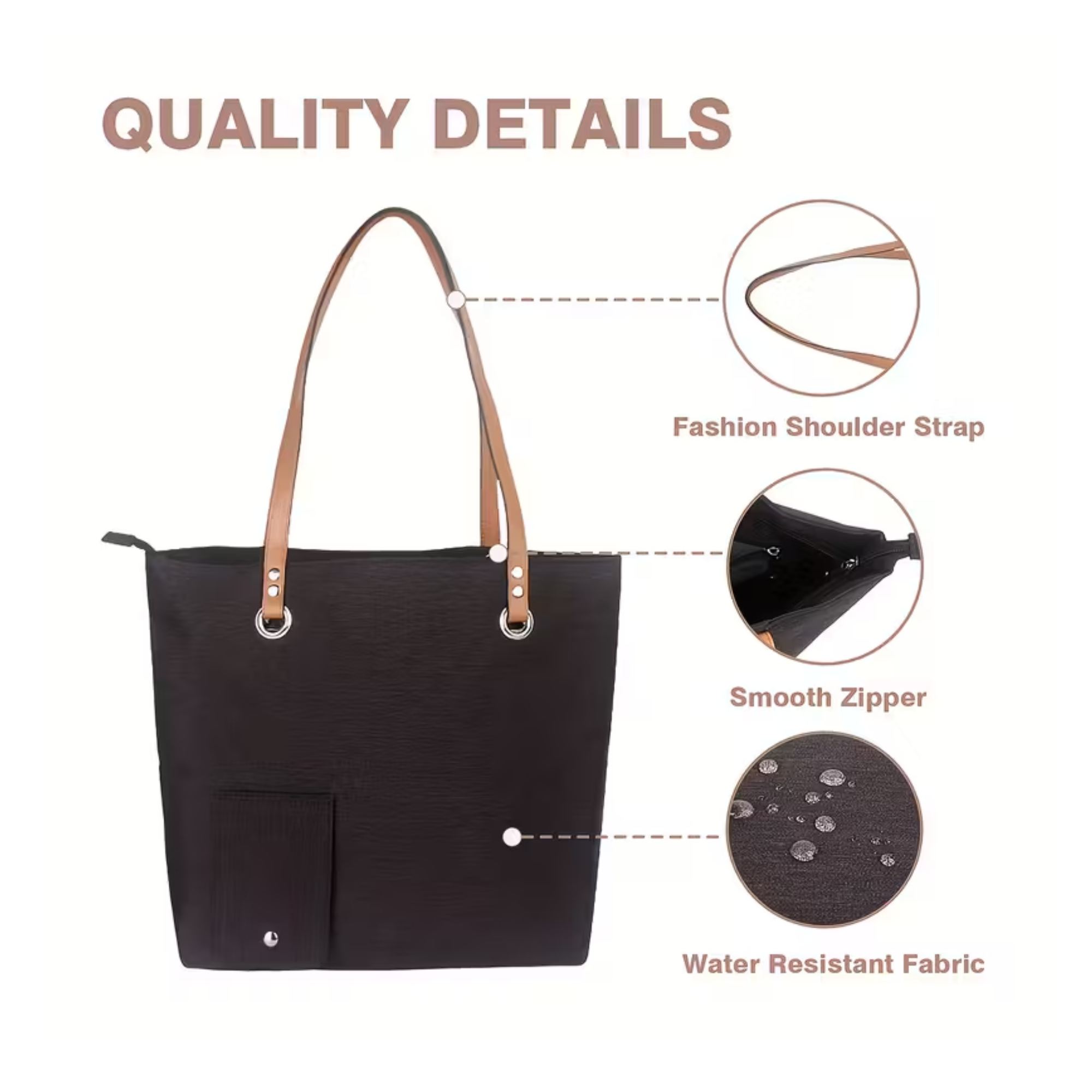 Elegant Black Insulated Wine Tote with Faux Leather Handles – Includes 3 Wine Bladder Bags & Spout, Leakproof Oxford Cloth Wine Bag for Travel, Beach, Picnics & Gifts