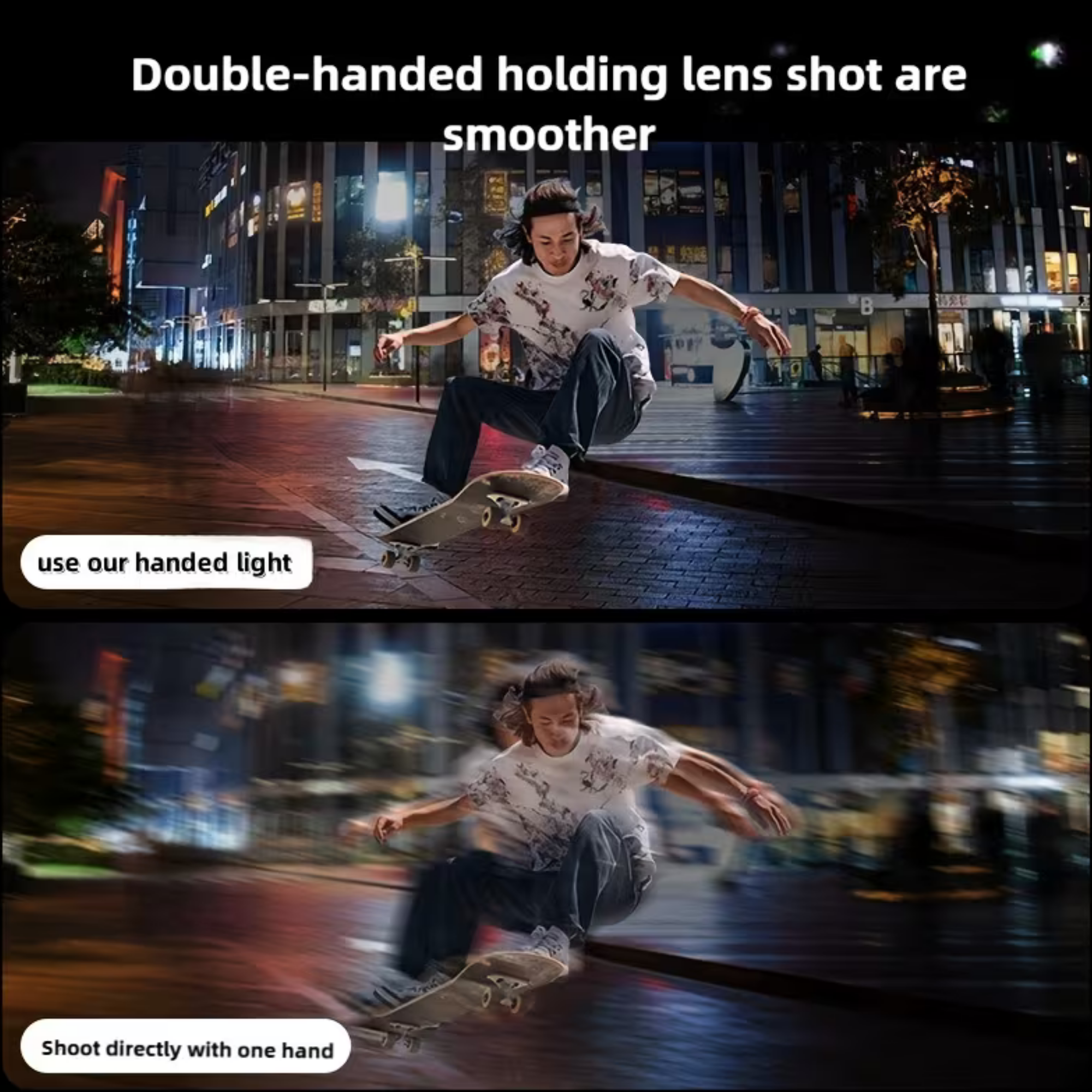 Phone Camera Stand with Light | 1500mAh Ring Fill-In Flash Selfie Kit & Handheld Video Stabilizer | Adjustable Holder for Live Streaming, Recording, Makeup & Photography