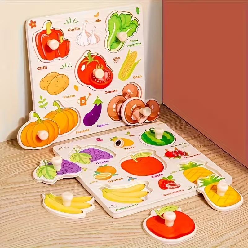 STEM Wooden Matching Puzzle Board for Kids
