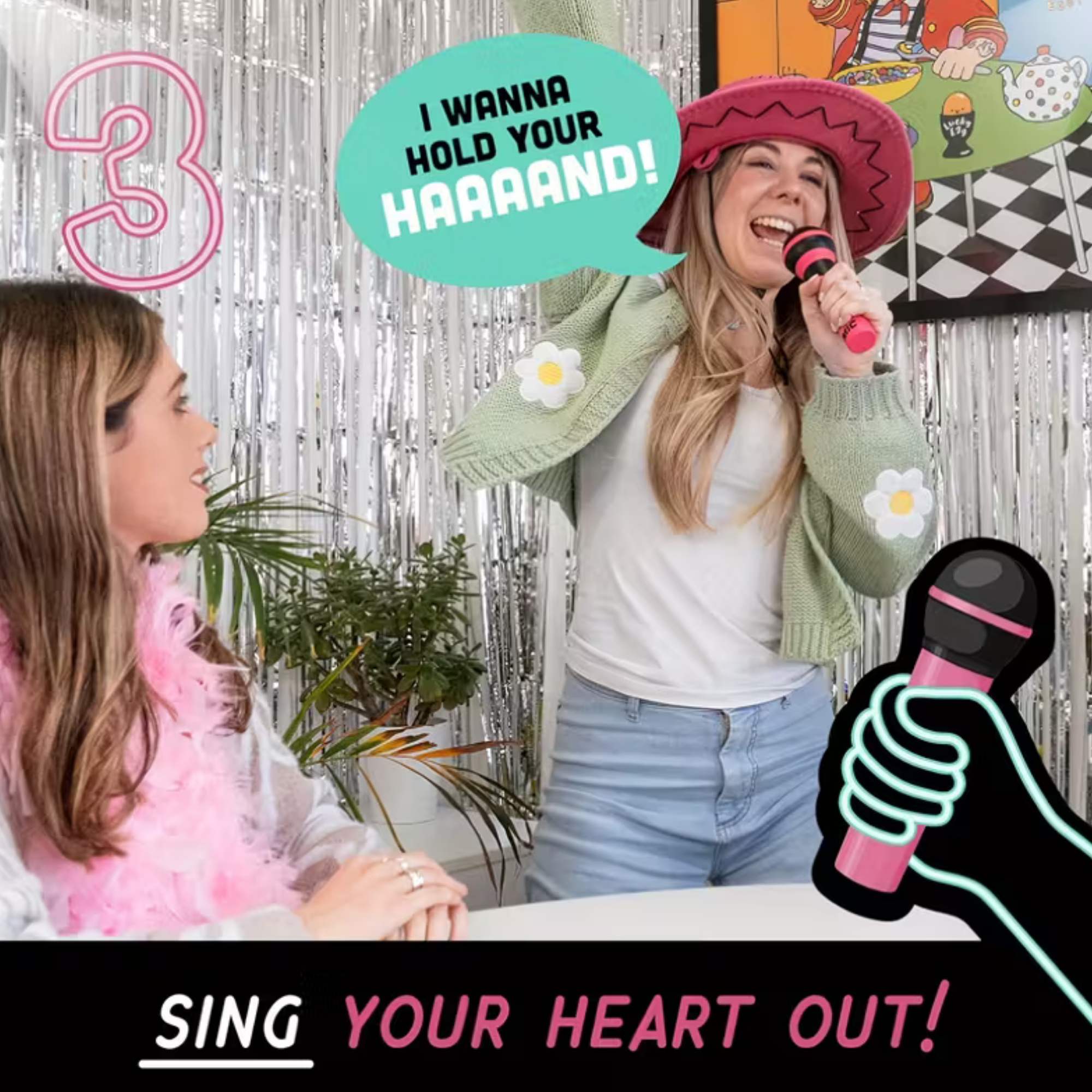 Grab the Mic Game – Fun Family & Party Lyrics Challenge for 2–10 Players (Includes 250 Cards)