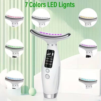 White electronic device with LED lights on a light green background