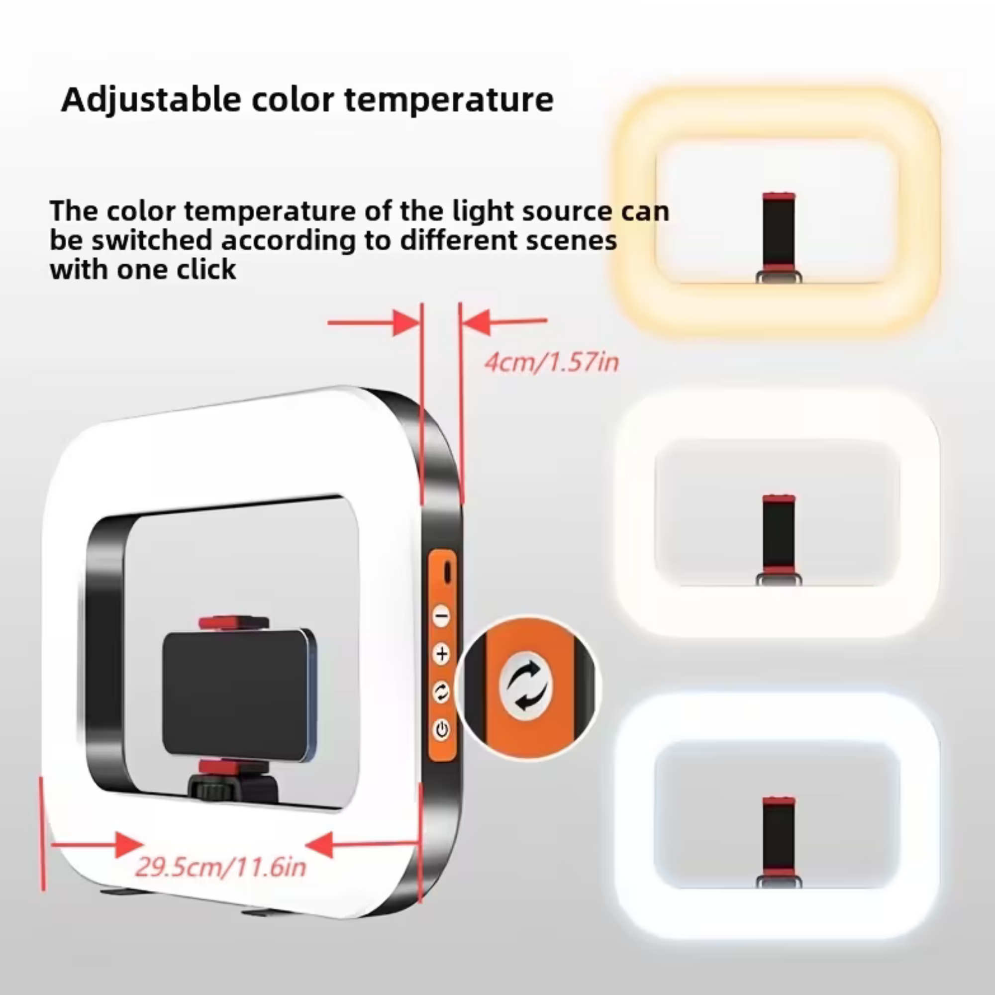 Phone Camera Stand with Light | 1500mAh Ring Fill-In Flash Selfie Kit & Handheld Video Stabilizer | Adjustable Holder for Live Streaming, Recording, Makeup & Photography