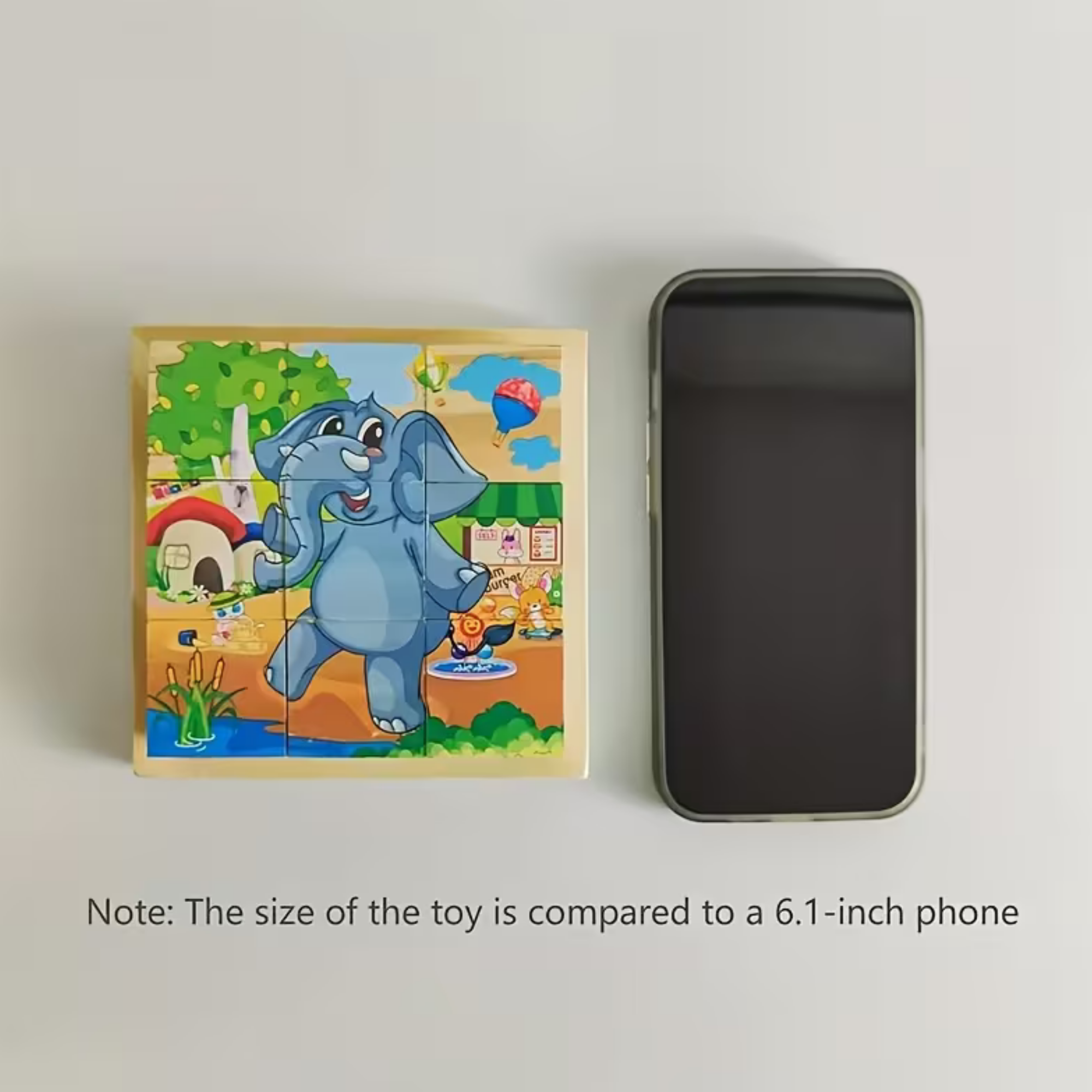 Wooden Cube Matching Puzzle for Kids