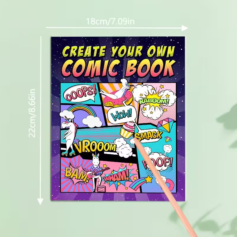 Blank Comic Creation Book – 24 Pages of Comic Strip Templates for Teens & Adults | Create Your Own Adventure Story, Boost Creativity & Enjoy Drawing