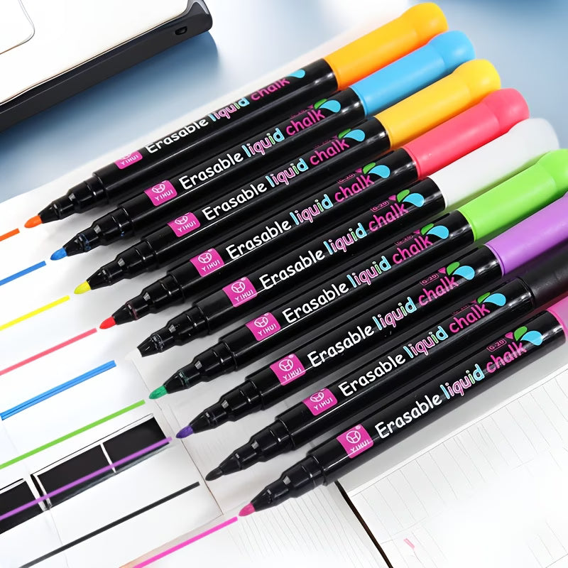 6 Piece Erasable Liquid Chalk Marker Set