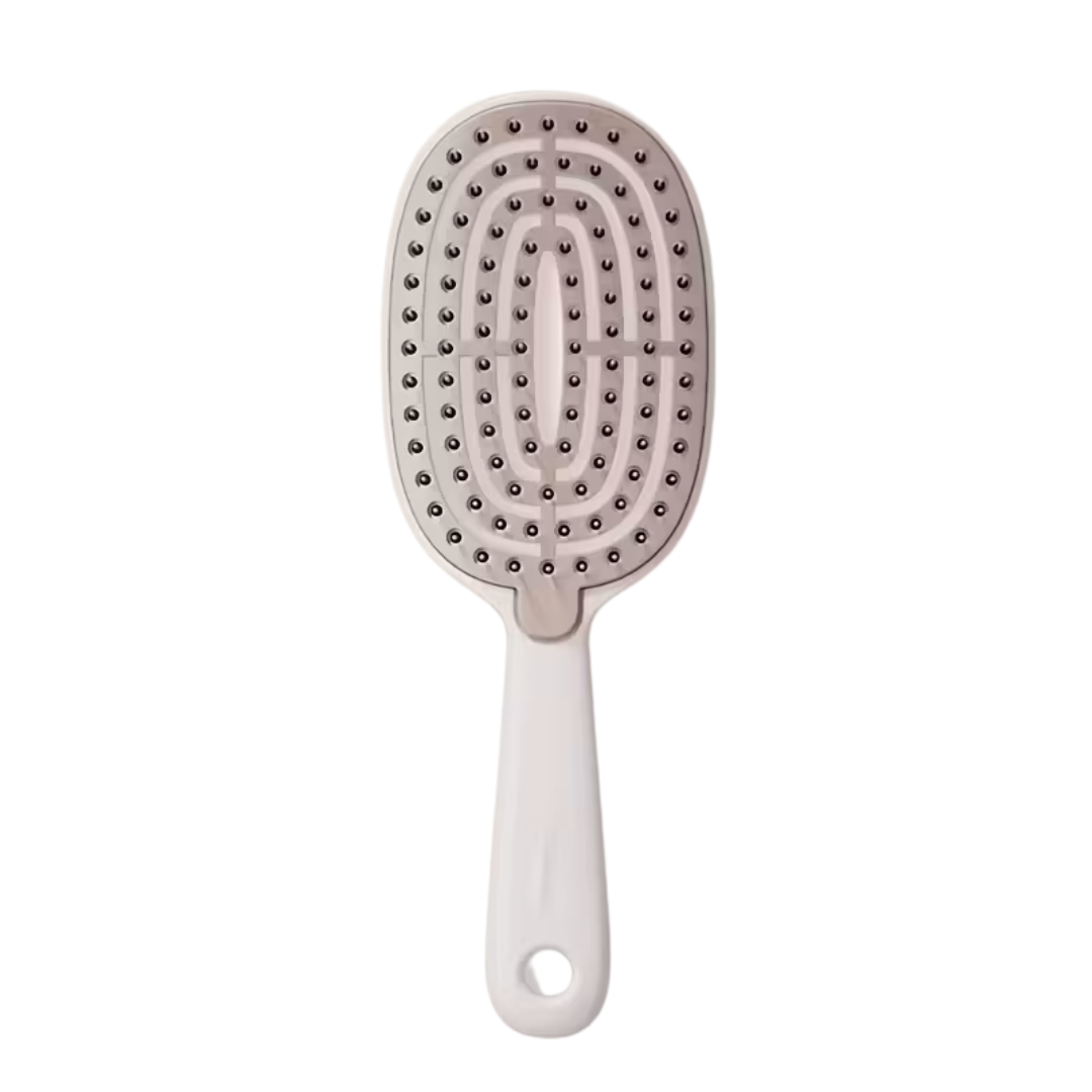 Quick Easy Clean Detangler Hairbrush – Retractable Comb with Nylon Bristles & Self-Cleaning Feature | ABS Handle | Gentle Detangling Brush for Women
