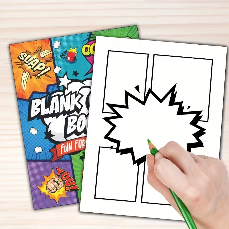 Blank Comic Creation Book – 24 Pages with Multiple Templates for Kids & Adults | DIY Comic Drawing Book to Create Your Own Adventure Stories