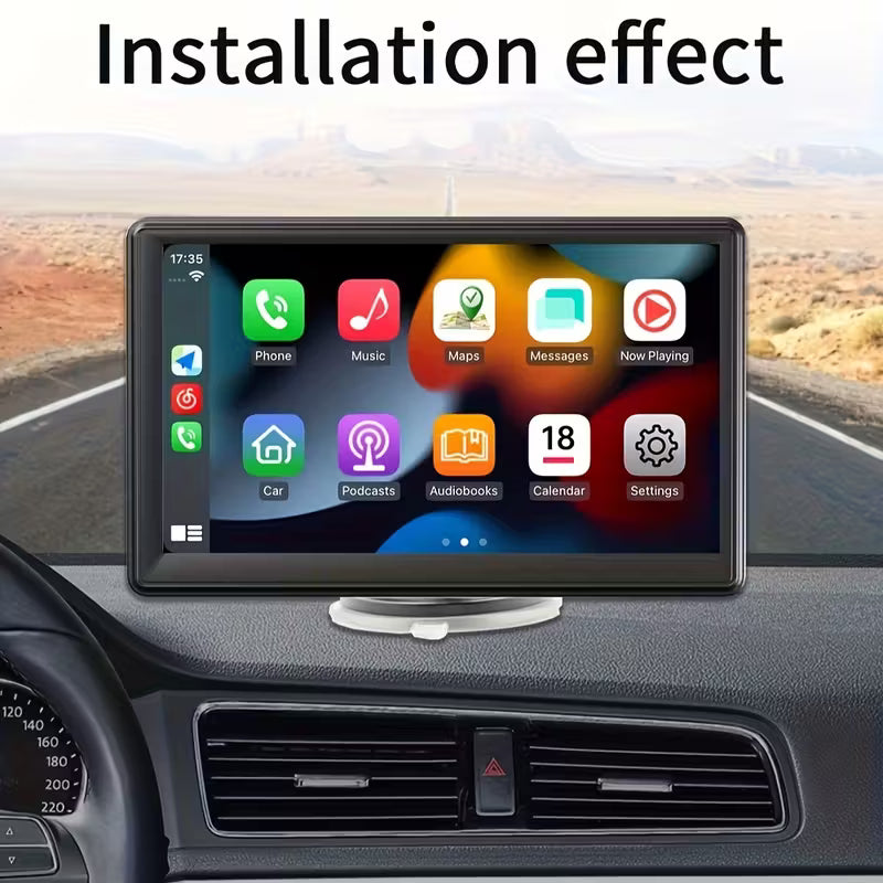 Wireless CarPlay & Android Auto Touch HD Screen B500 7-Inch | Car Video & Music Player with TF/USB/BT | Easy Installation Car Multimedia Display