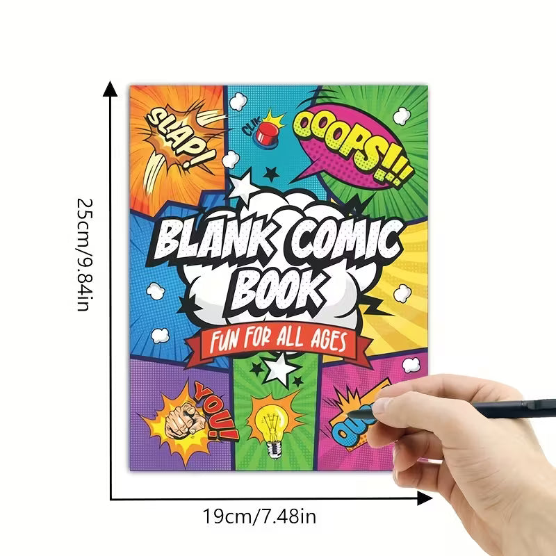 Blank Comic Creation Book – 24 Pages with Multiple Templates for Kids & Adults | DIY Comic Drawing Book to Create Your Own Adventure Stories