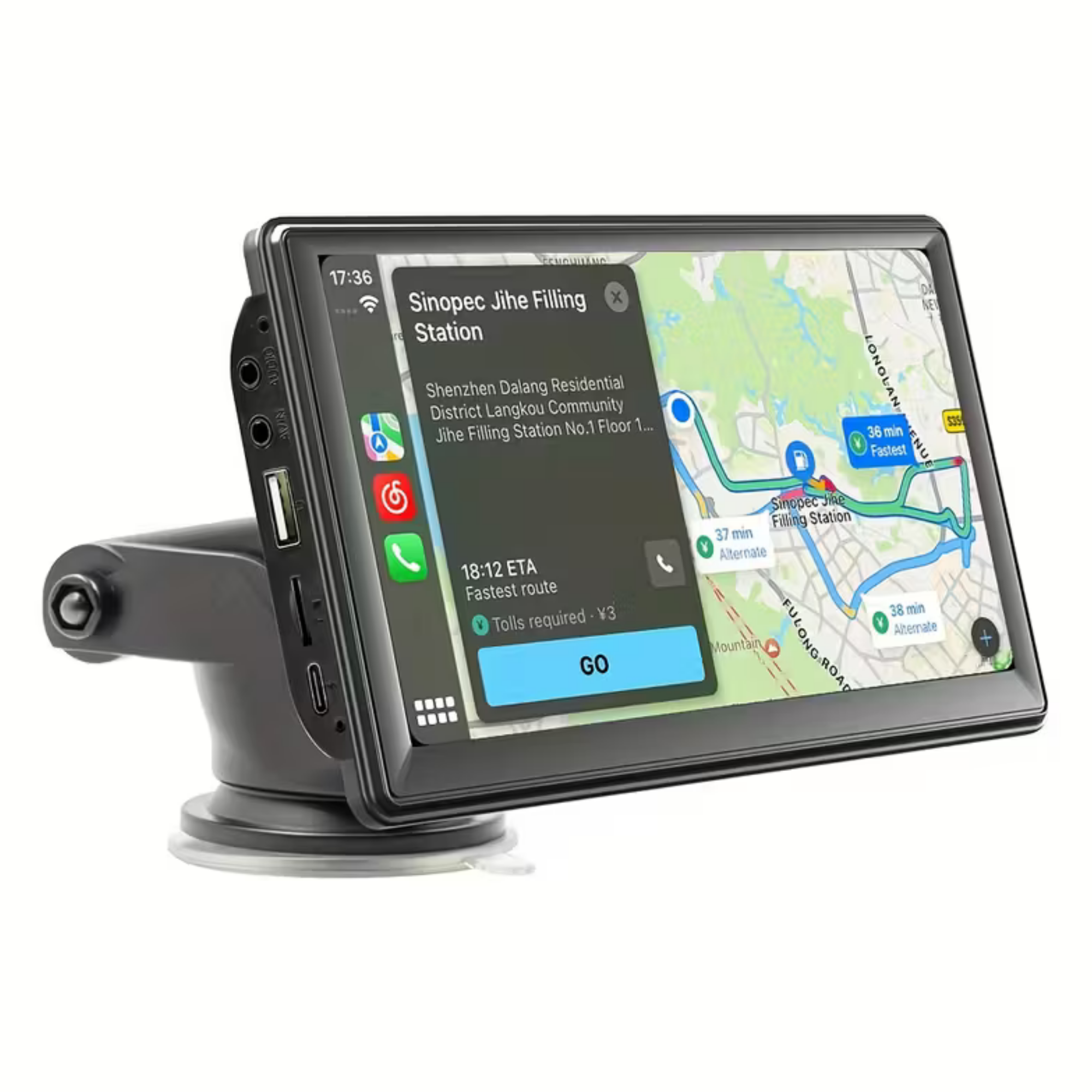 Wireless CarPlay & Android Auto Touch HD Screen B500 7-Inch | Car Video & Music Player with TF/USB/BT | Easy Installation Car Multimedia Display