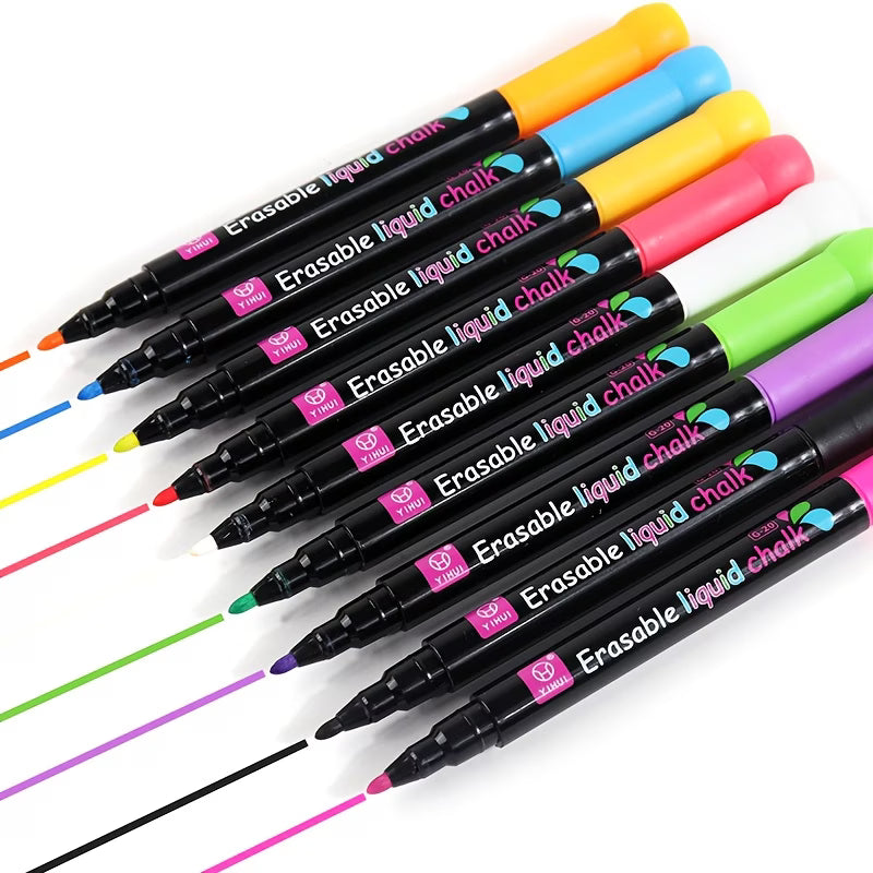 6 Piece Erasable Liquid Chalk Marker Set
