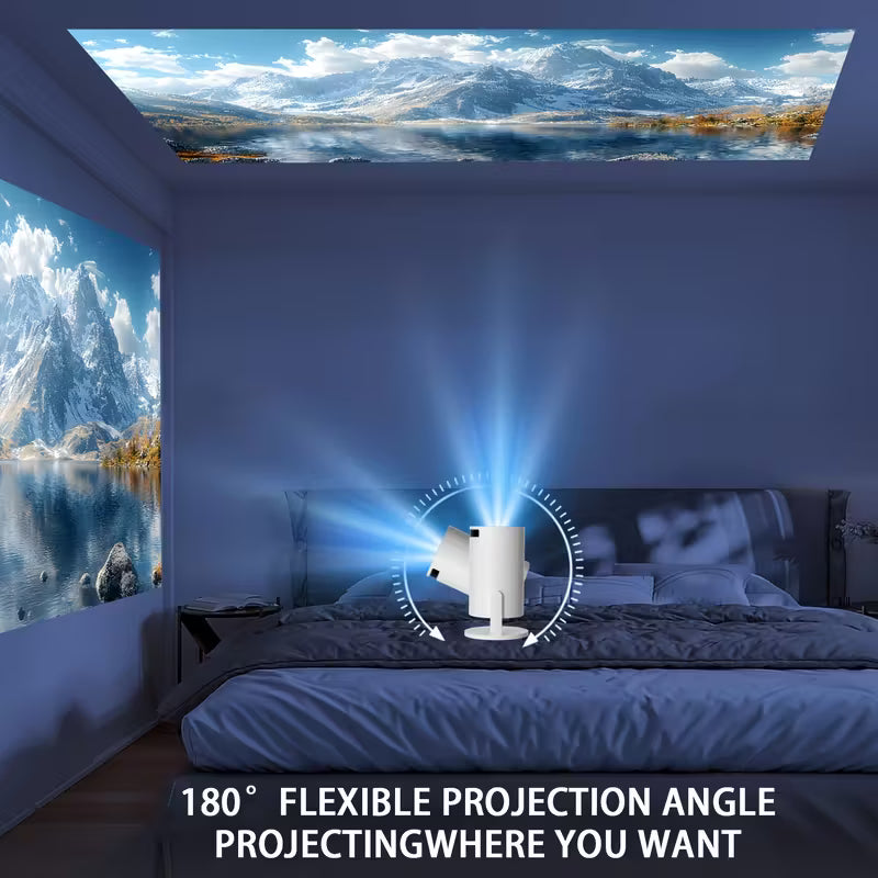 Portable Mini Projector with Smartphone Compatibility 30 Lumens Home Theater Projector USB Plug and Play LCD LED Free Display