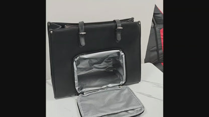 LuxTote™ – Women's PU Leather Laptop Tote Bag (Fits up to 15.6")